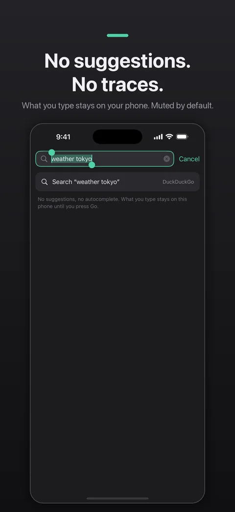 Address bar with no suggestions